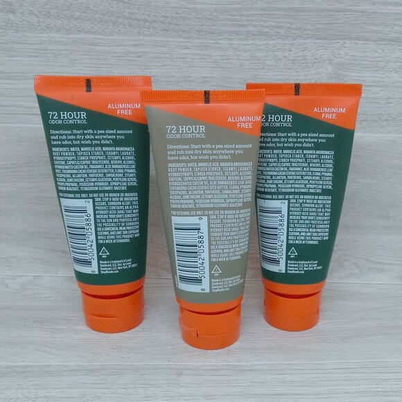 3x Mando Whole Body Deodorant Invisible Cream Unscented + Clover Woods 72 Hour - Picture 4 of 5